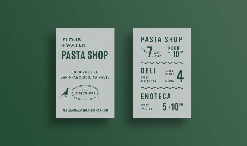 Office Flour Water Pasta Shop Business Cards