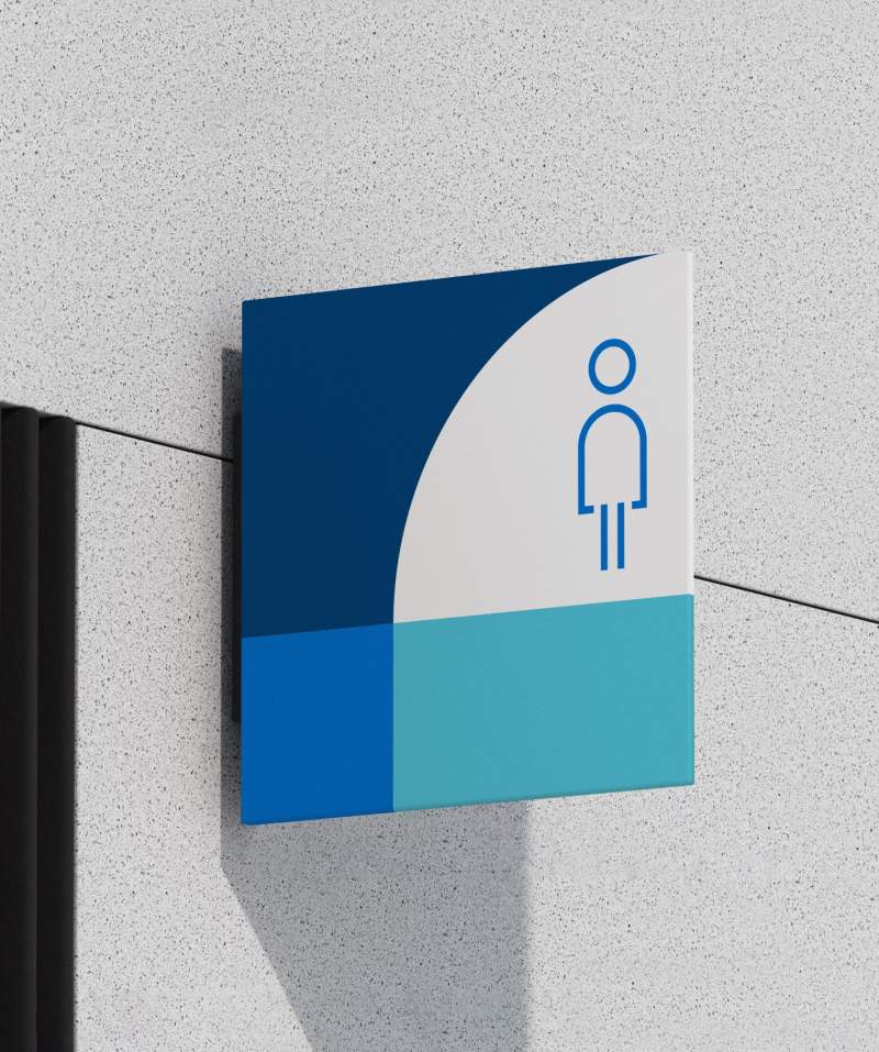 24 Office Tanger Brand Bathroom Signage Men