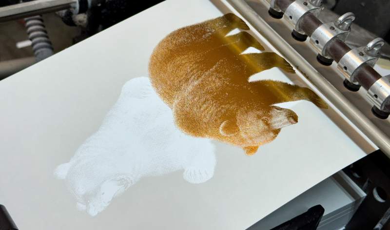 Office Holiday Card 2025 White Gold